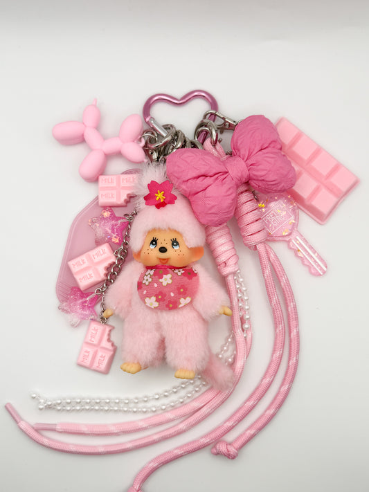 Pink Pretty Girl - Mini Monchhchi Plush Vinyl Face